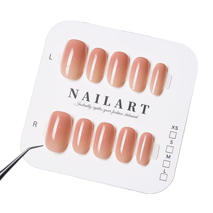 Elegant Press-On Nail Set with Transitional Glossy Finish Kalsten
