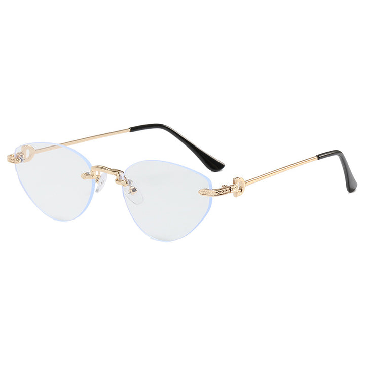 Women Futuristic Half-Frame Sunglasses Kalsten