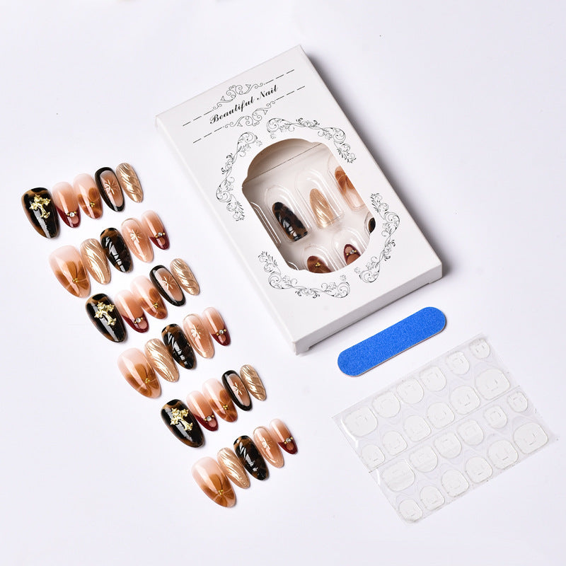 Artistic Marble Effect Press-On Nail Set