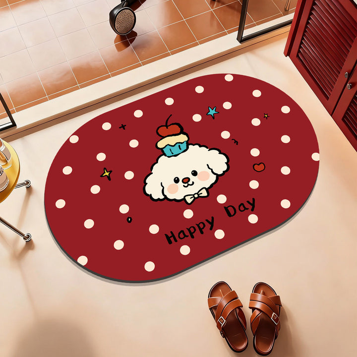 Playful Bunny-Themed Bath Mat