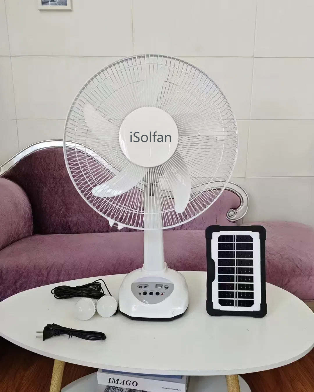 Women's Solar-Powered High-Performance Fan with Remote Control and Intelligent Control System Kalsten