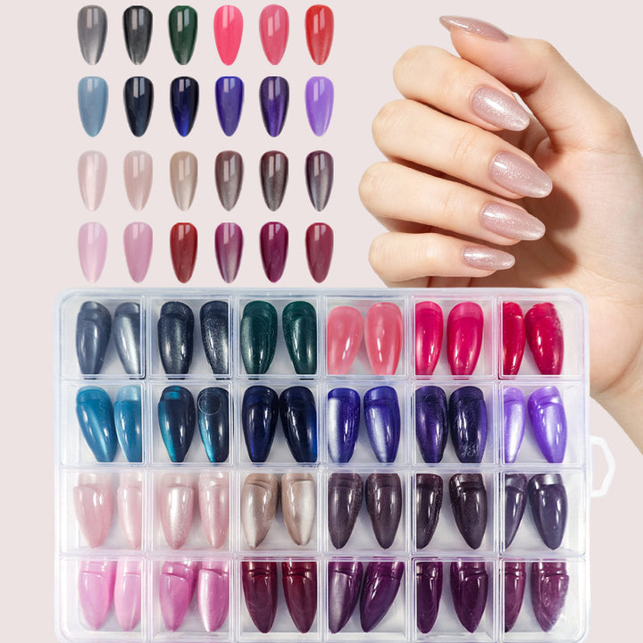Artificial nail set with shimmering designs Kalsten