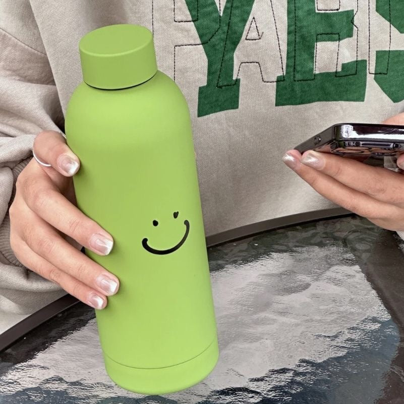 Ladies insulated bottle with cheerful smiley motif Kalsten
