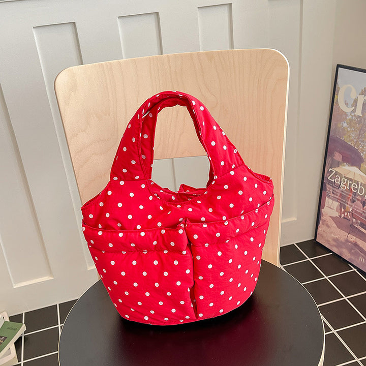 Quilted Polka Dot Utility Tote