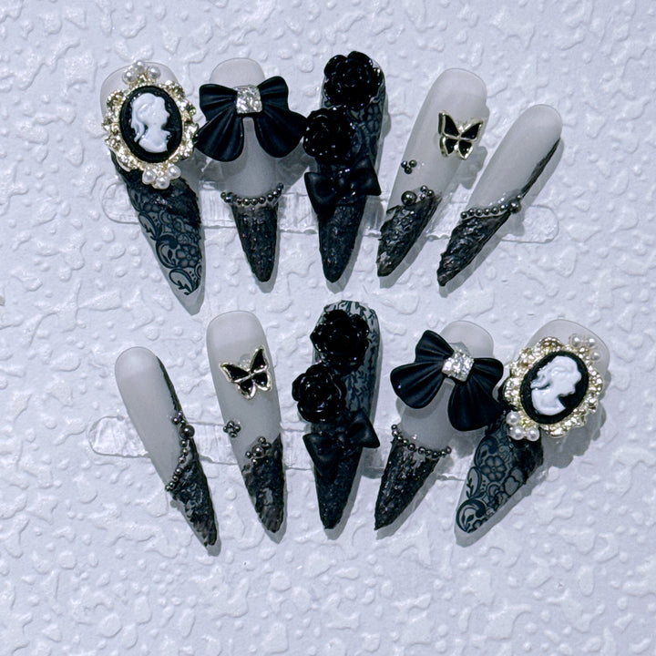 Gothic-Inspired Decorative Nail Art Collection