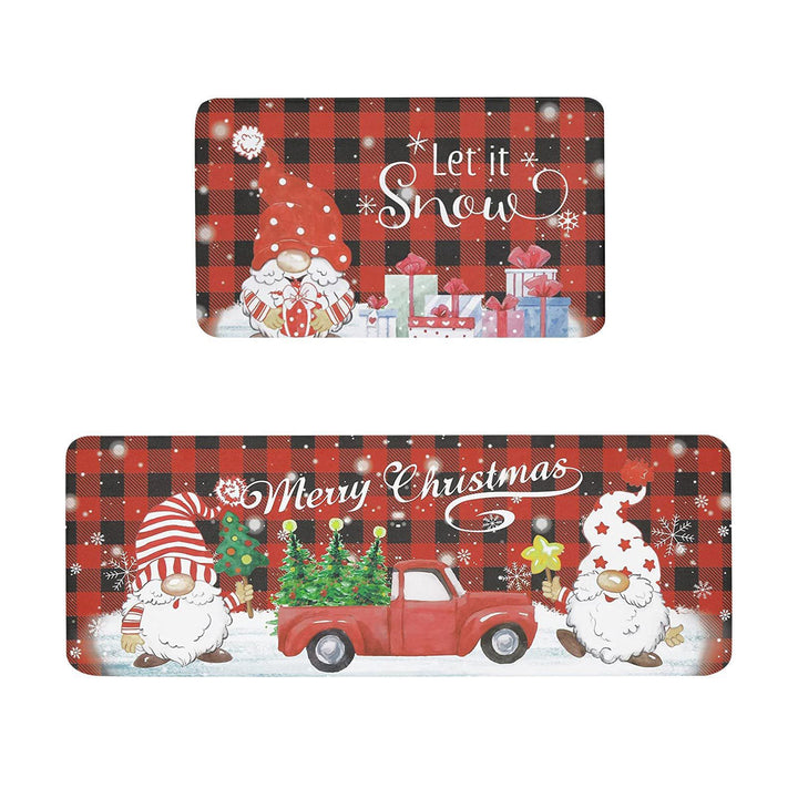 Playful Holiday-Themed Kitchen Mat Set Kalsten