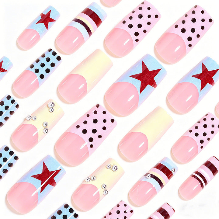 Abstract Design Press-On Nail Art Tips Kalsten