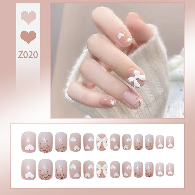 Elegant Rhinestone-Embellished Press-On Nails