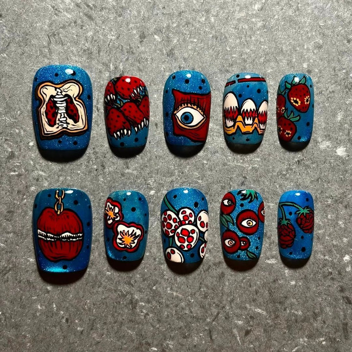 Artistic Press-On Nail Art Design Set Kalsten