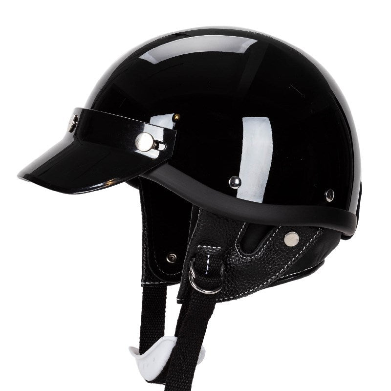 Classic Motorcycle Half-Helmet with Visor Kalsten