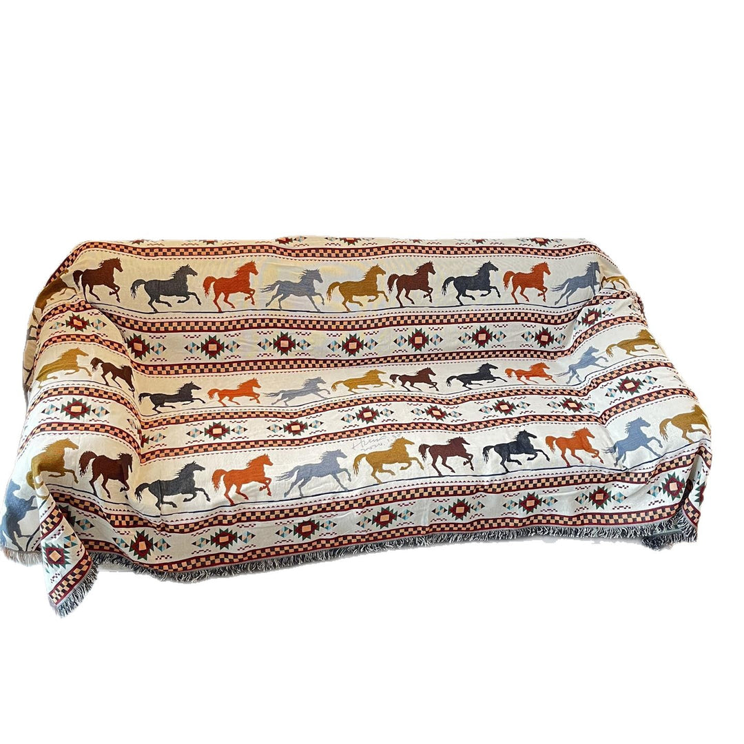 Cozy Equine Themed Throw Blanket