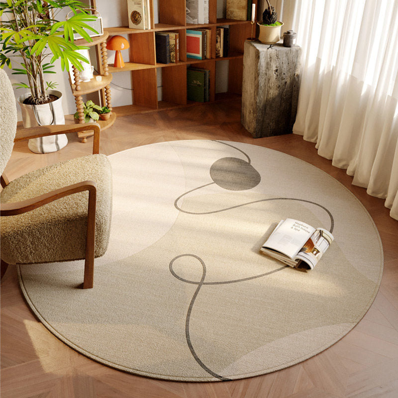 Artistic Abstract Round Area Rug for Home Decor