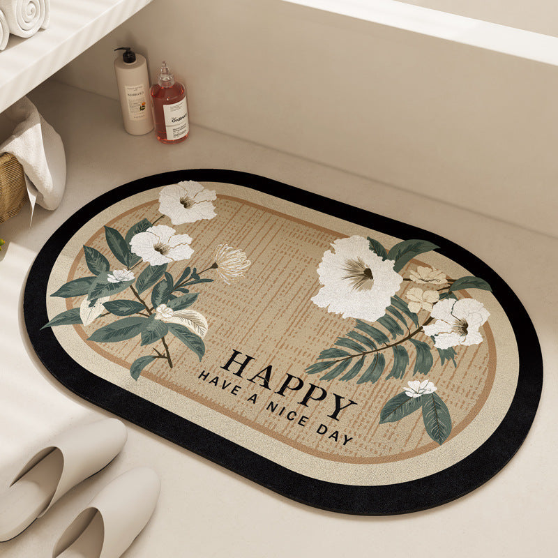 Floral Inspirational Bath Mat