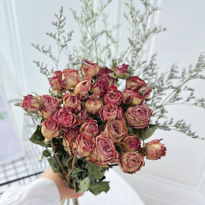 Dried Floral Rose Bouquet with Botanical Filler