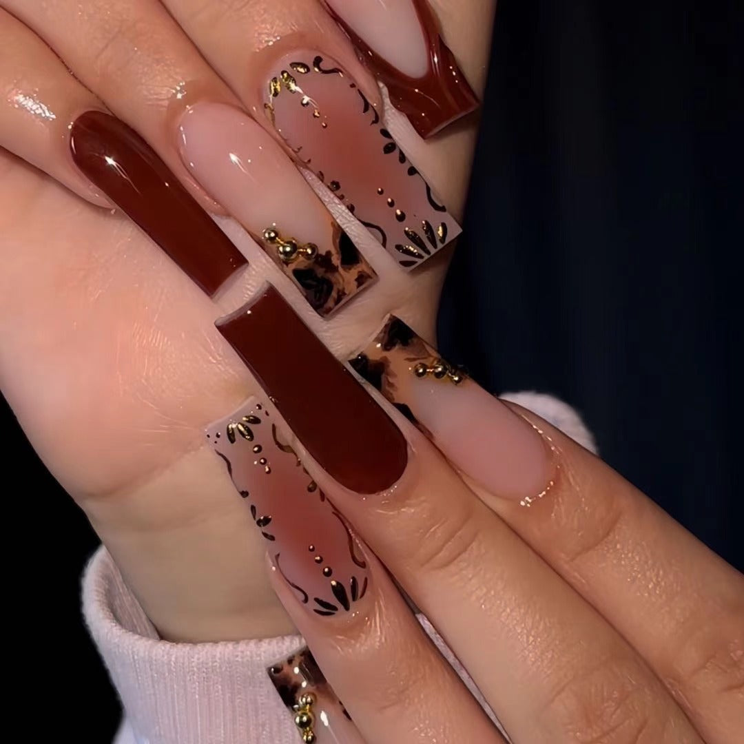 Artistic Long Press-On Nail Extensions Kalsten
