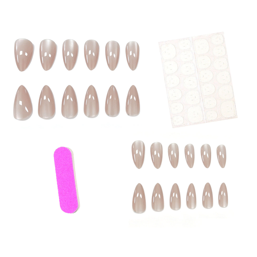 Elegant Almond-Shaped Acrylic Nail Enhancements Kalsten