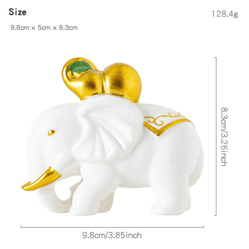 Elegant elephant figurine made of high-quality ceramic Kalsten