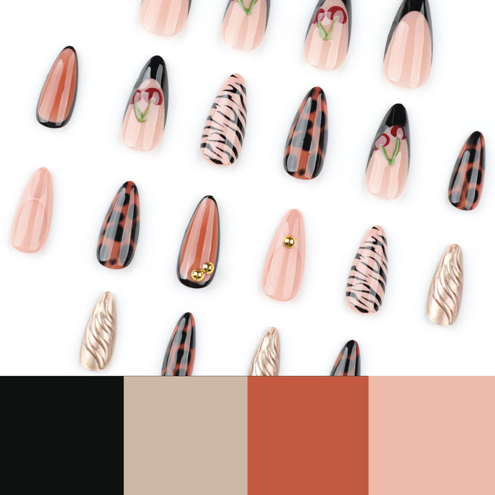 Artful stiletto nails with creative patterns Kalsten