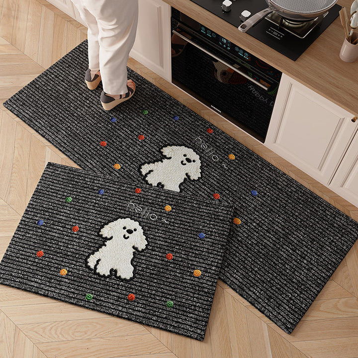Cartoon-Themed Anti-Fatigue Kitchen Mat