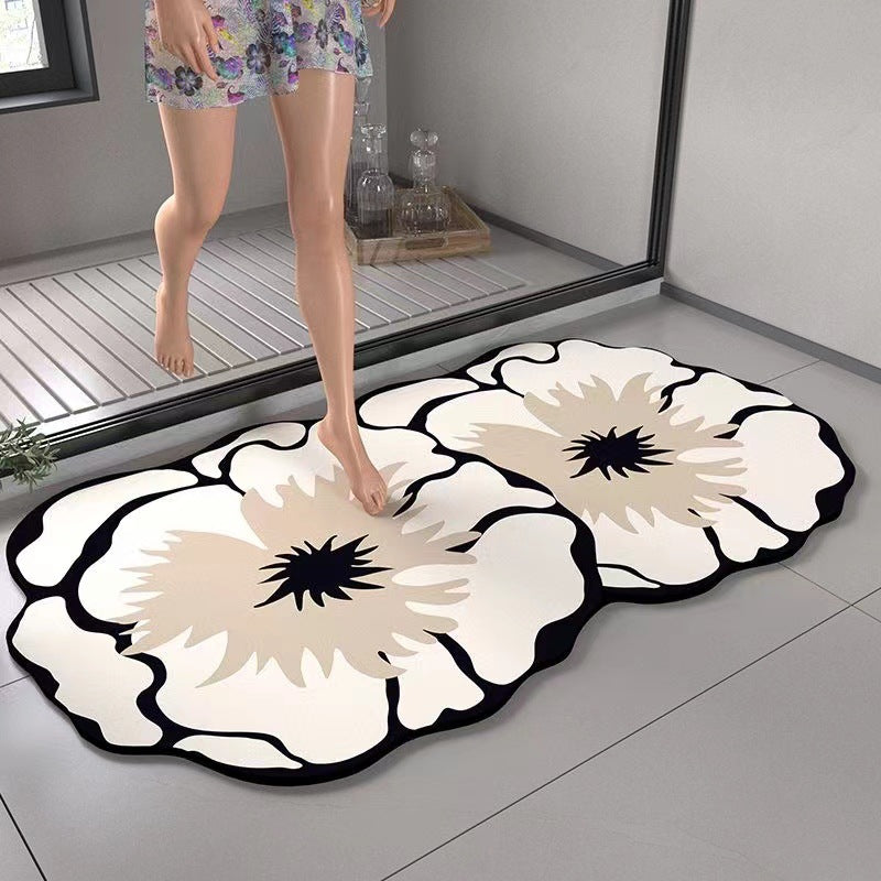 Floral-Themed Entryway Mat
