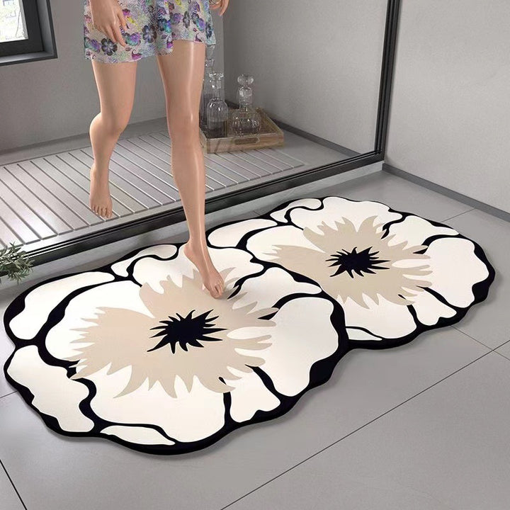Floral-Themed Entryway Mat
