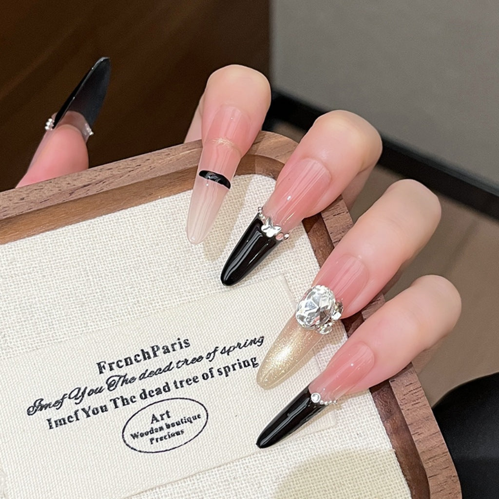 Premium Rhinestone-Embellished Press-On Nail Extensions Kalsten