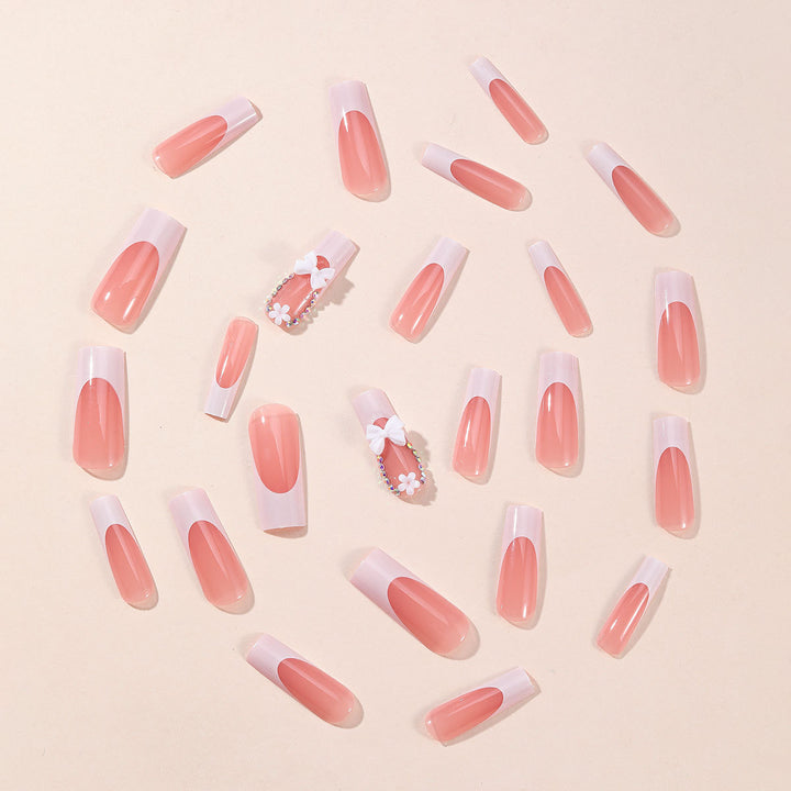 Elegant 3D Floral Accent Nail Art Extensions Kalsten