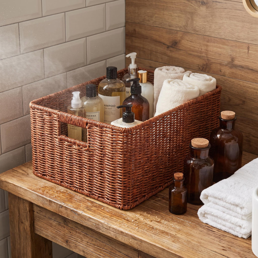 Handwoven Rectangular Storage Basket Kalsten