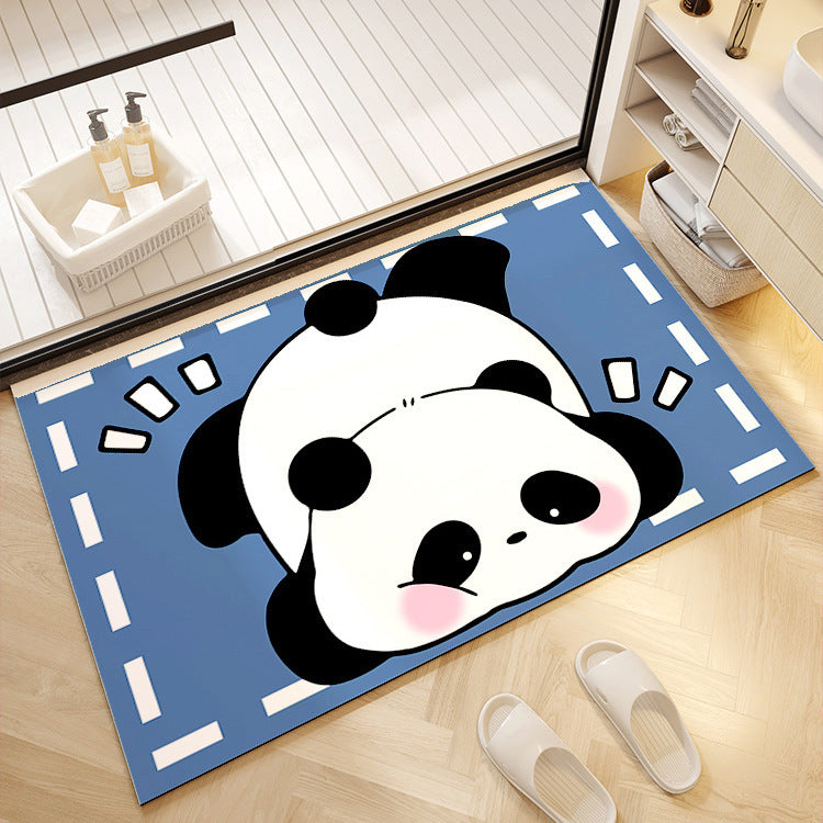 Cute Panda Print Bath Mat Kalsten