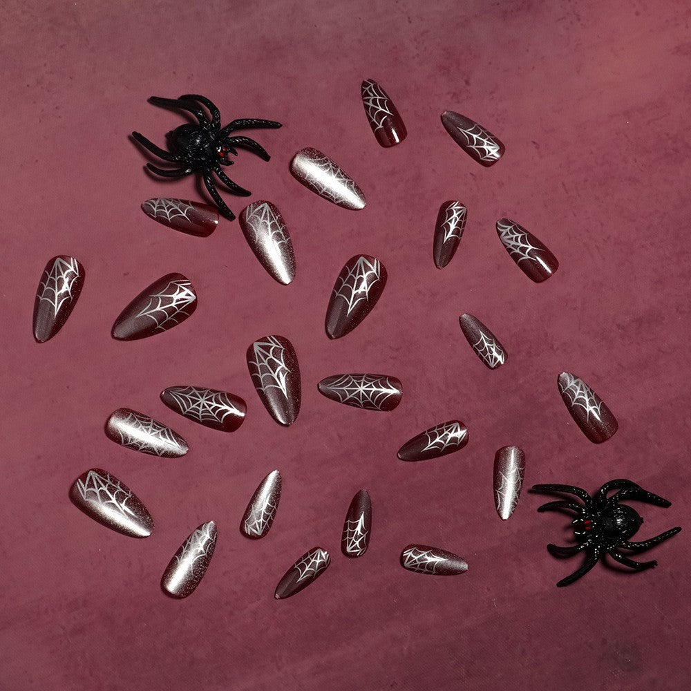 Gothic Spider Web Press-On Nails Kalsten