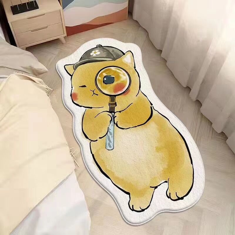 Cartoon Cat-Themed Area Rug