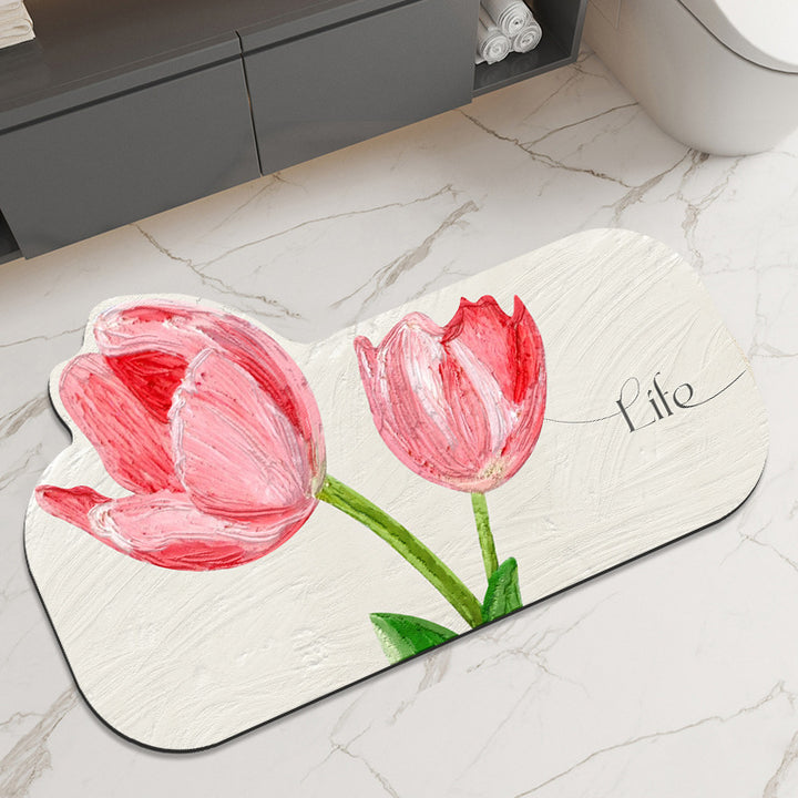 Floral Shaped Decorative Floor Mat