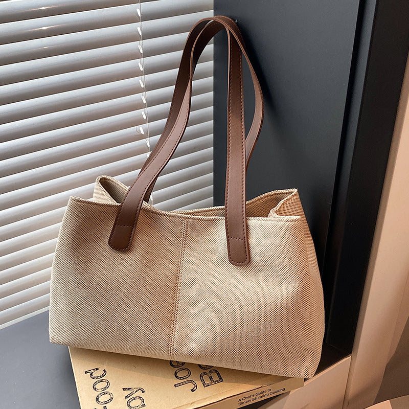 Elegant Structured Canvas Handbag