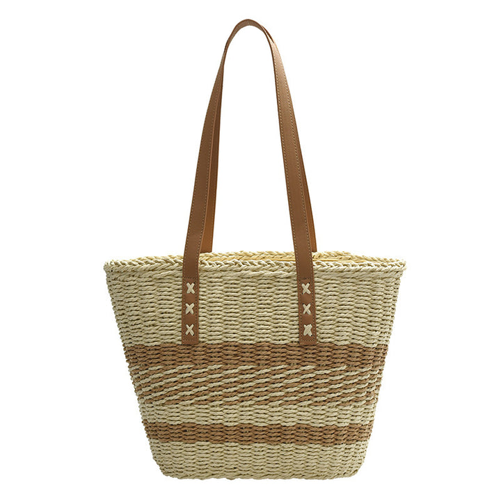 Comfortable beach bag with leather handles Kalsten