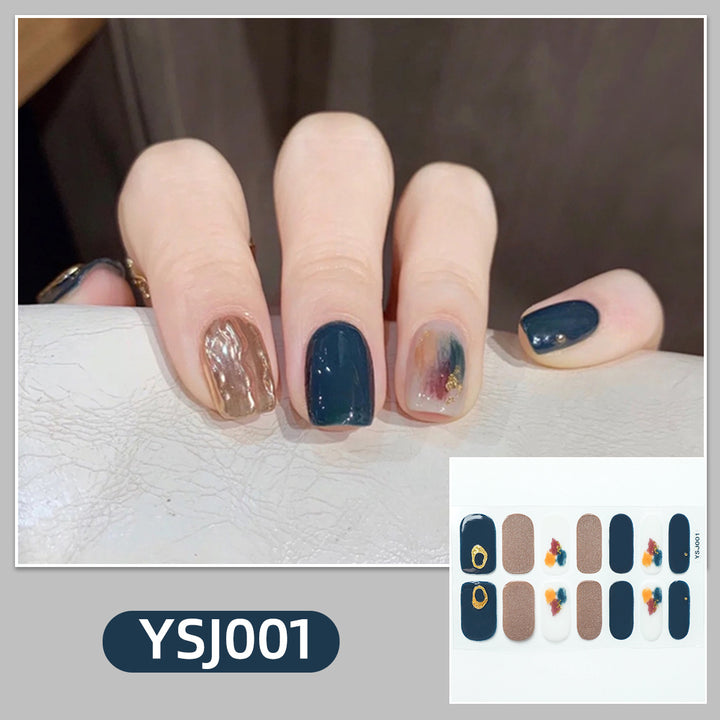 Artistic nail decoration with glitter details Kalsten