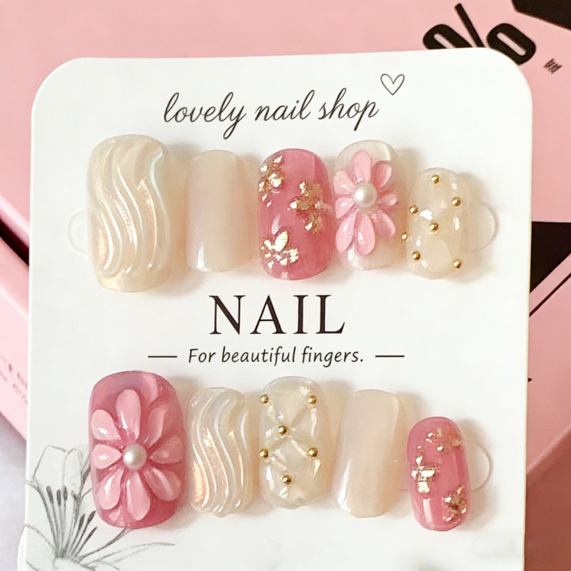Floral Decorative Press-On Nail Set 1790738808