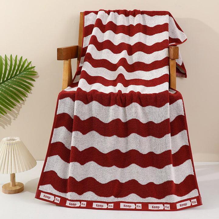 Terry Bath Towel With Modern Dot Design Kalsten