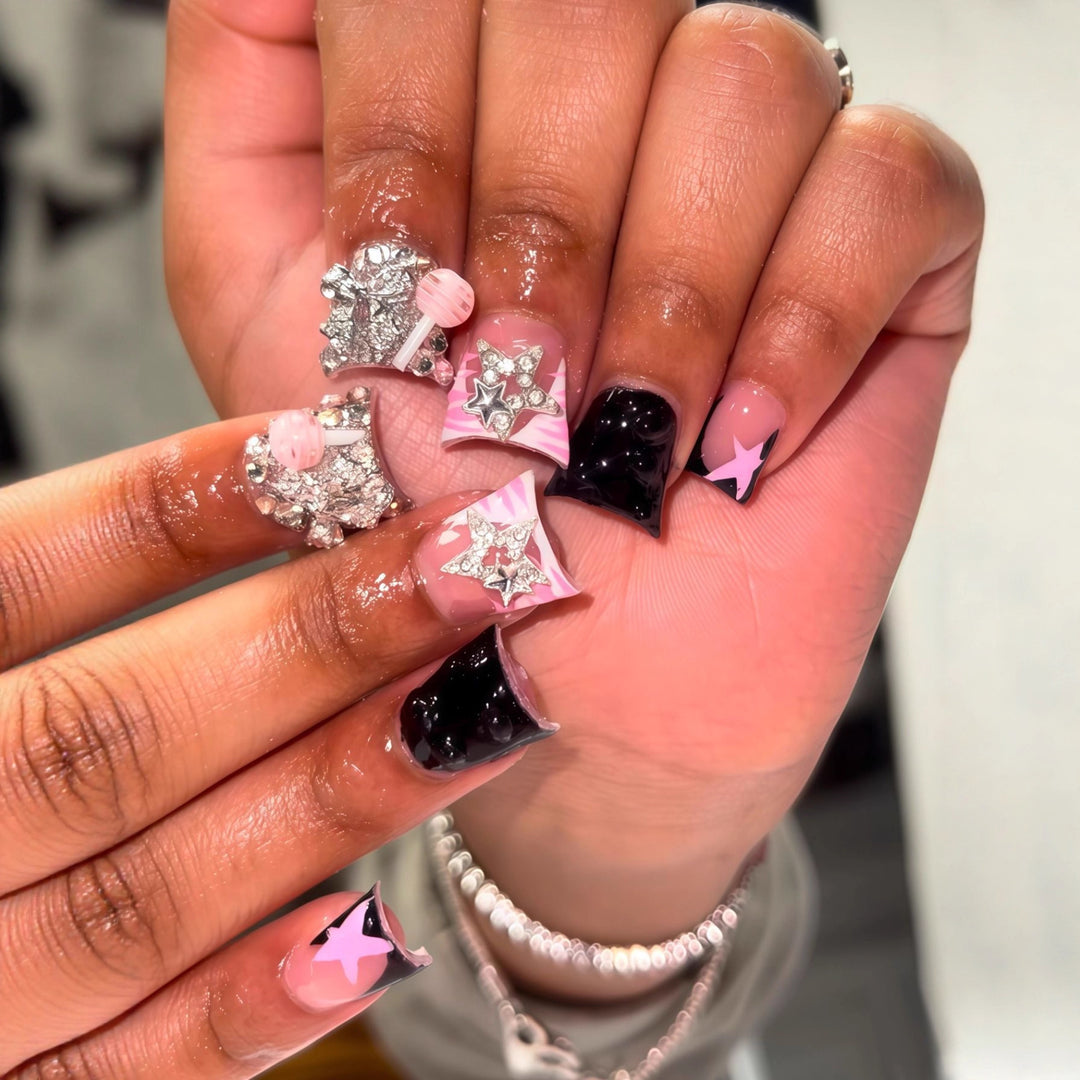Glamorous Decorative Press-On Nail Art Kalsten