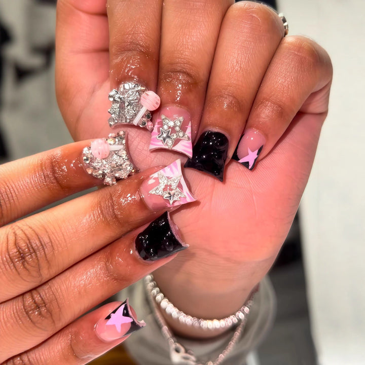 Glamorous Decorative Press-On Nail Art Kalsten