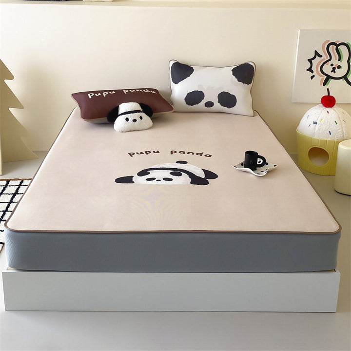 Child mattress topper with cute elephant print and non-slip bottom