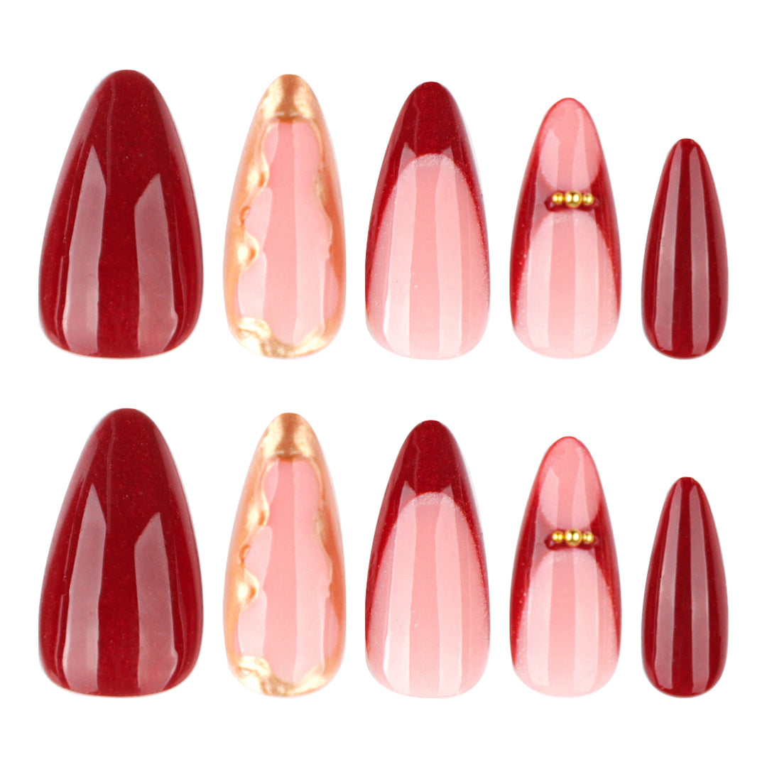 Artful nail extensions with glamorous design and glitter coating Kalsten