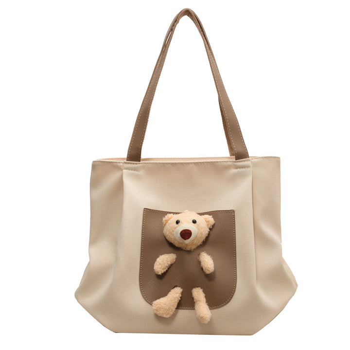 Cute Plush Bear Pocket Tote Kalsten