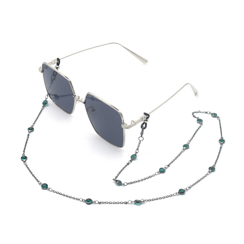 Stylish Square Sunglasses with Decorative Chain Kalsten