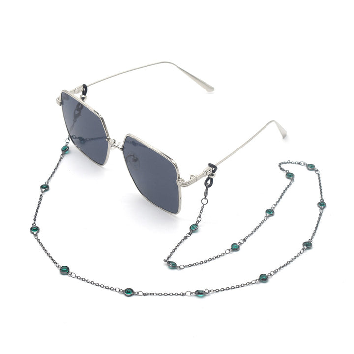 Stylish Square Sunglasses with Decorative Chain Kalsten