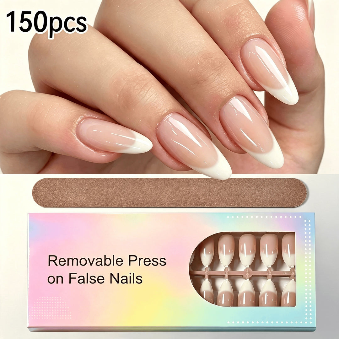 Elegant Gradient French Tip Press-On Nails Kalsten