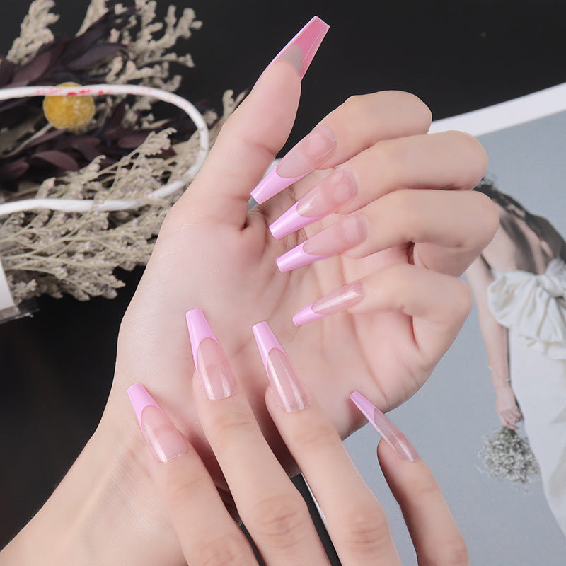 Elegant Stiletto Press-On Nail Set with Two-Tone Design Kalsten