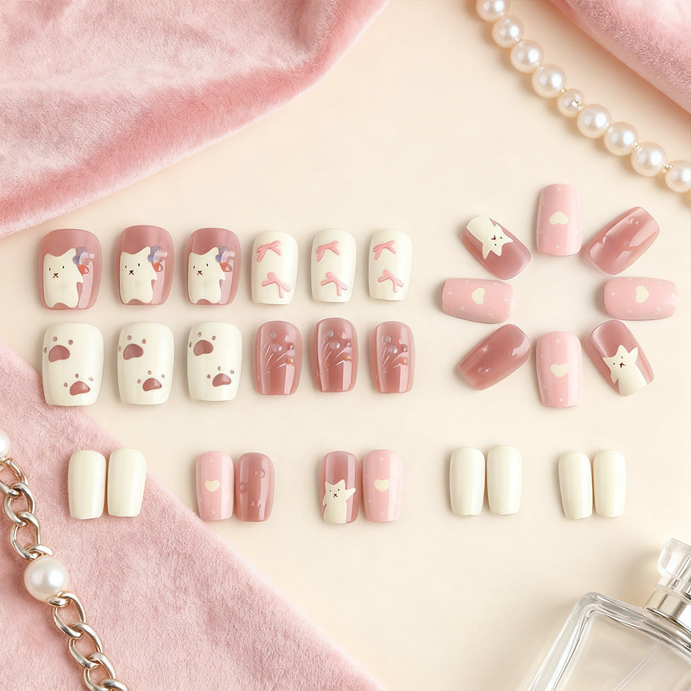 Creative Cat-Themed Press-On Nails Kalsten