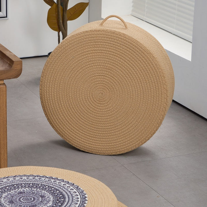 Beef Artificial Leather Pouf Kalsten