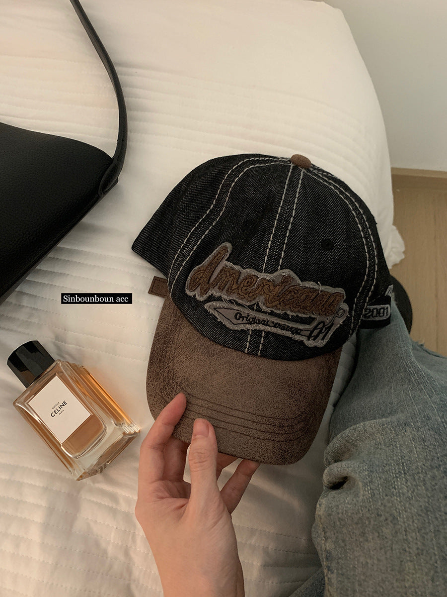 Vintage Embroidered Denim Cap