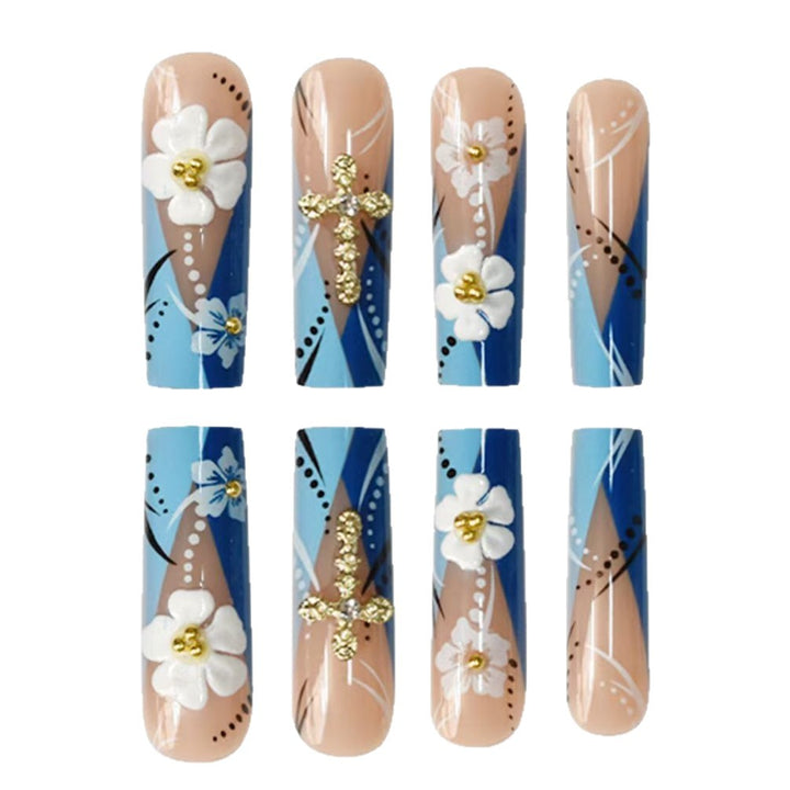 Decorative Floral Nail Art Extensions Kalsten